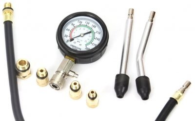 Kompresiometr pro zážehové motory, sada 8ks, tester komprese MAR-POL M57681