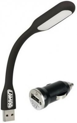 Lampička LED flexibilní 12/24V + USB nabíječka 1000mA