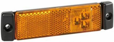 Světlo poziční boční 3 LED 24V F-14 oranžové