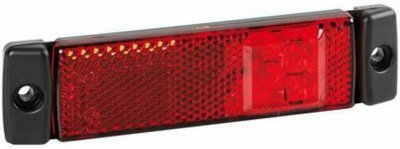 Světlo poziční boční 3 LED 24V F-14 červené