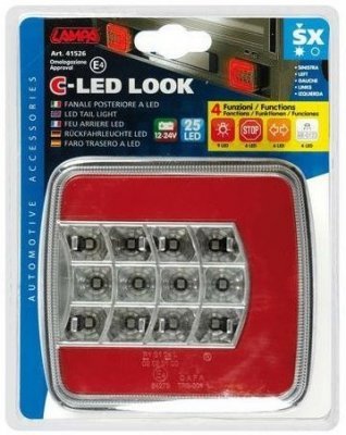 Světlo na přívěsný vozík 12/24V 25LED levé - 4 funkce LAMPA Italy