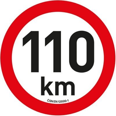 Samolepka omezená rychlost 110 km/h reflexní (200 mm)