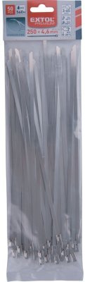 Pásky stahovací NEREZ, 250x4,6mm, 50ks EXTOL PREMIUM