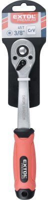 Ráčna tvarovaná, 45 zubů, 3/8", L 208mm, Crv EXTOL PREMIUM
