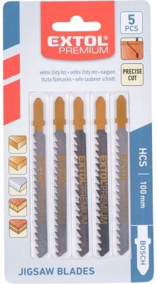 Plátky do přímočaré pily 5ks, 75x4,0mm, HCS Bosh EXTOL PREMIUM