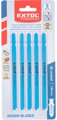 Plátky do přímočaré pily 5ks, 106x1,8mm, Bi-metal Bosh EXTOL PREMIUM