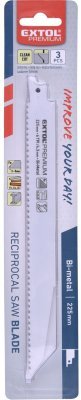 Plátky do pily ocasky 3ks, 225x22x1,6mm, Bi-metal EXTOL PREMIUM