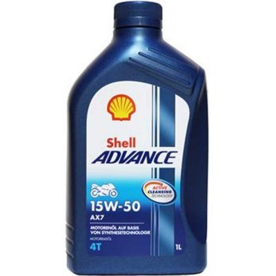 Motorový olej Shell Advance AX7 4T 15W-50, 1L