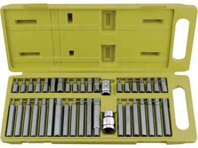 EXTOL CRAFT hroty IMBUS-TORX-XZN, sada 40ks, pro ráčny 3/8", 1/2", 6640