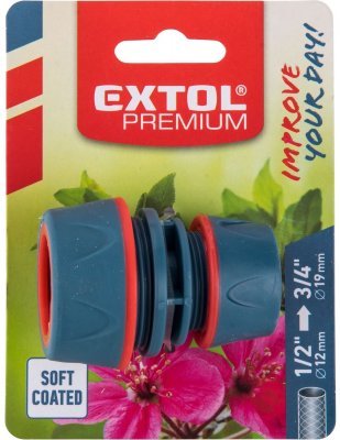 Spojka na hadici, 1/2" - 3/4" EXTOL PREMIUM