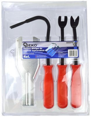 Sada pro stahování čalounických spon, k demontáži čalounění, 4ks GEKO G02579