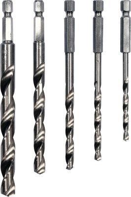Sada vrtáků na kov 5ks HSS 1/4" TO-21650
