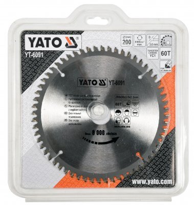 Kotouč na hliník 200 x 30 mm 60z Yato YT-6091