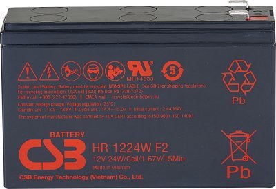 Akumulátor CSB 12V, 6,4Ah (HR1224W F2)