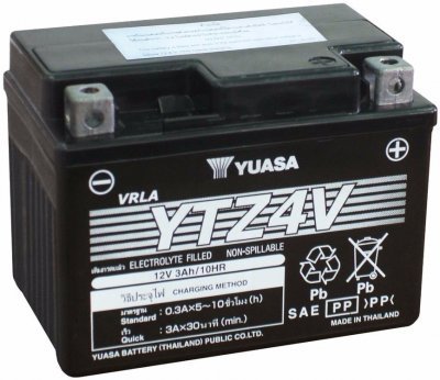 Motobaterie Yuasa Super MF 12V, 3Ah, 64A, YTZ4V