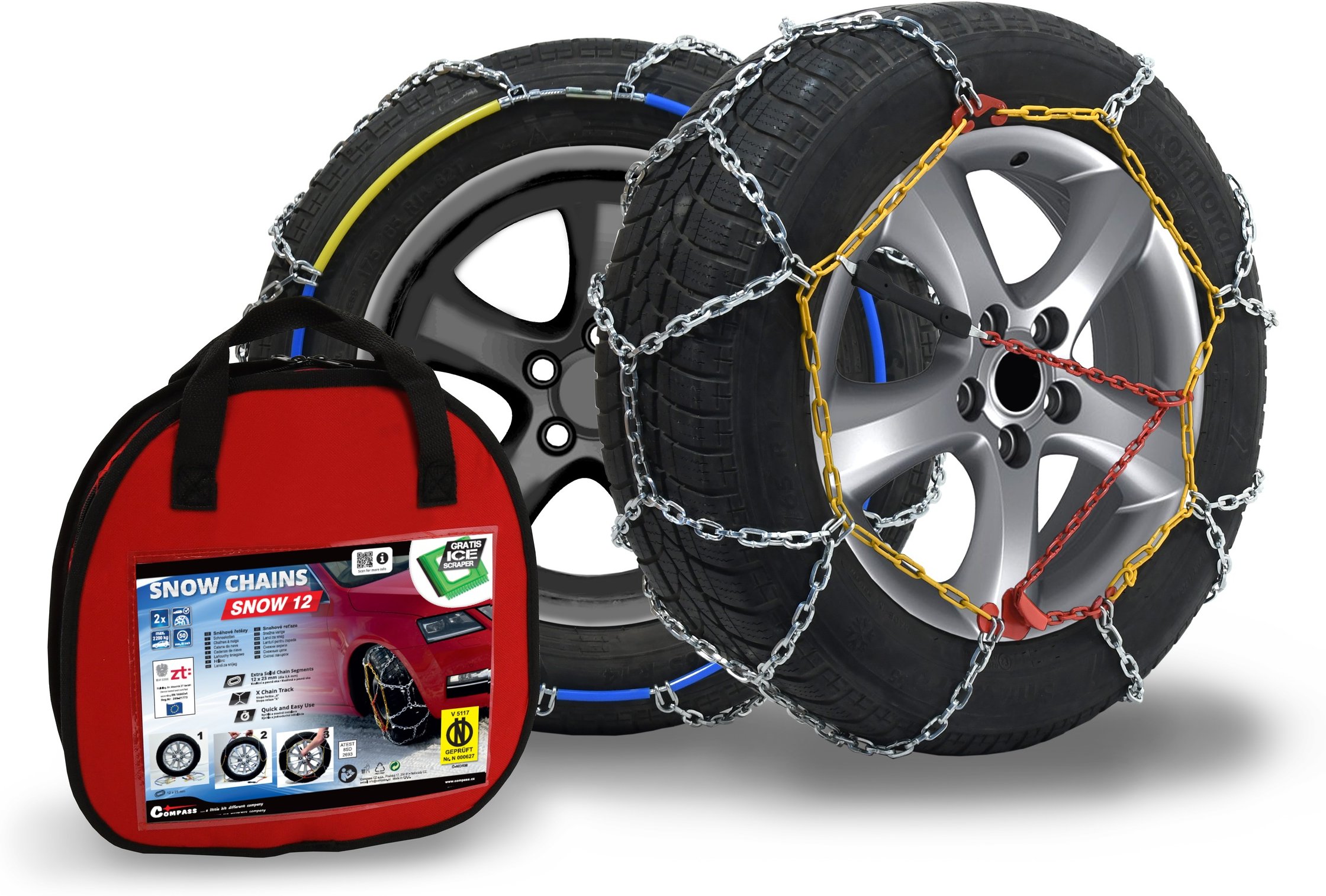 Compass sněhové řetězy SNOW12 ÖNORM X80 nylon bag