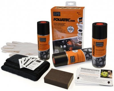 Foliatec sada pro lakování alu kol, stříbrná metalická, 3x400ml