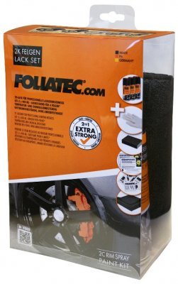 Foliatec sada pro lakování alu kol, černá lesklá, 3x400ml