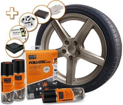 Foliatec sada pro lakování alu kol, bronzová metalická, 3x400ml
