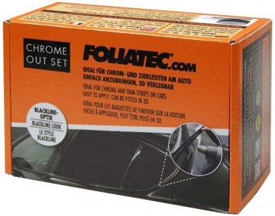 Foliatec sada na změnu chromových lišt oken, černá lesklá