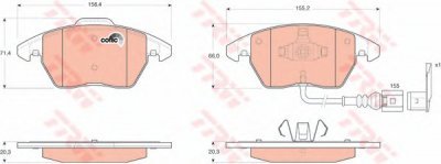Brzdové destičky TRW GDB1550 Cotec, sada přední