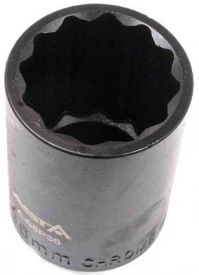 Nástrčná kovaná hlavice na matice hnacích hřídelí 1/2" 36 mm, 12hran - ASTA A-S8P36