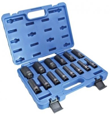 Nástrčné hlavice 1/2" úderové, multiprofilové Gear Lock, 14 ks - ASTA A-I14GL
