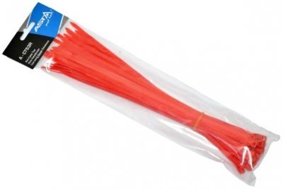 Stahovací pásky 5 x 300 mm, 50 kusů, červená barva - ASTA A-CT53R