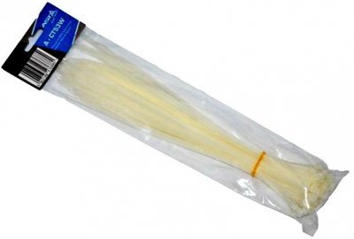 Stahovací pásky 5 x 300 mm, 50 kusů, bílá barva - ASTA A-CT53W