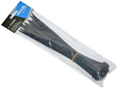 Stahovací pásky 5 x 250 mm, 50 kusů, černá barva - ASTA A-CT52BK