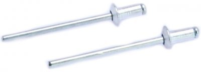 Trhací nýty hliník-ocel, 4,0 x 9,6 mm, s plochou hlavou, sada 100 ks - ASTA A-BR4096