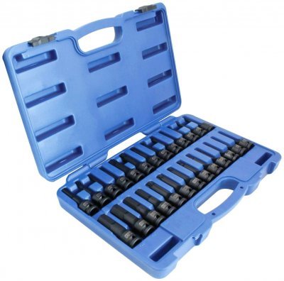 Zástrčné hlavice Imbus, TORX a XZN 1/2", úderové, sada 26 ks - ASTA A-IS2612