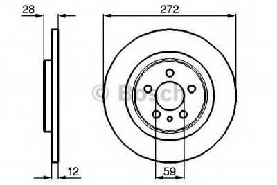 Brzdový kotouč Bosch 0 986 479 064 zadní levý nebo pravý