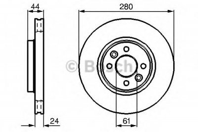 Brzdový kotouč Bosch 0 986 478 590 přední levý nebo pravý
