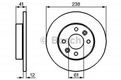 Brzdový kotouč Bosch 0 986 478 105 přední levý nebo pravý