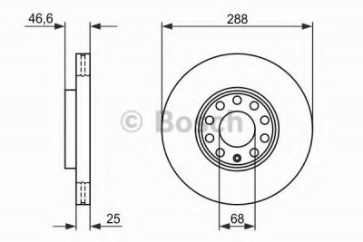 Brzdový kotouč Bosch 0 986 478 546 přední levý nebo pravý