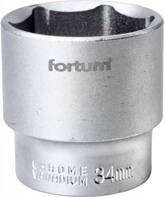 Hlavice nástrčná 1/2", 34mm, L 44mm FORTUM