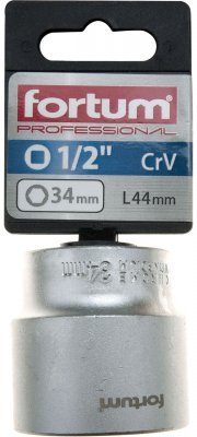 Hlavice nástrčná 1/2", 34mm, L 44mm FORTUM
