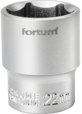 Hlavice nástrčná 1/2", 22mm, L 38mm FORTUM