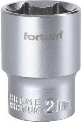 Hlavice nástrčná 1/2", 21mm, L 38mm FORTUM