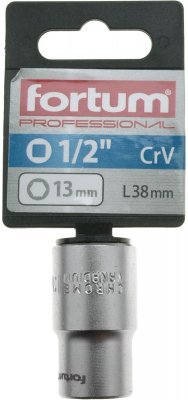 Hlavice nástrčná 1/2", 13mm, L 38mm FORTUM
