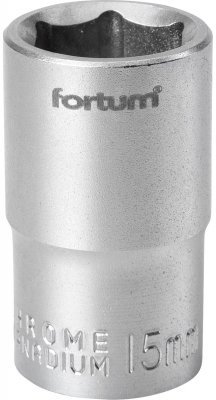 Hlavice nástrčná 1/2", 15mm, L 38mm FORTUM