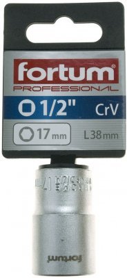 Hlavice nástrčná 1/2", 17mm, L 38mm FORTUM