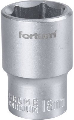 Hlavice nástrčná 1/2", 18mm, L 38mm FORTUM