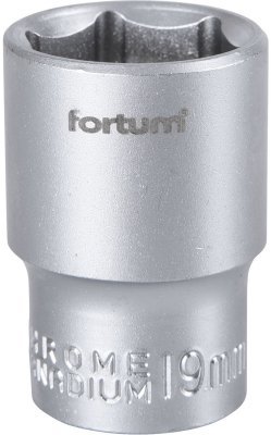 Hlavice nástrčná 1/2", 19mm, L 38mm FORTUM
