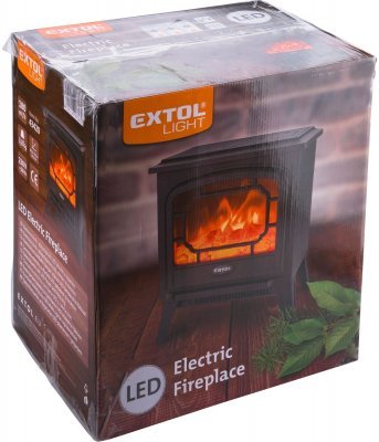 Krb elektrický s plápolajícím ohněm LED a topením, 1800W