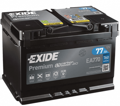 Autobaterie Exide Premium 12V, 77Ah, 760A, EA770