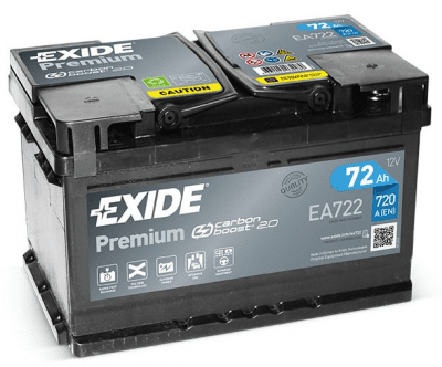 Autobaterie Exide Premium 12V, 72Ah, 720A, EA722