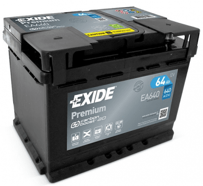 Autobaterie Exide Premium 12V, 64Ah, 640A, EA640