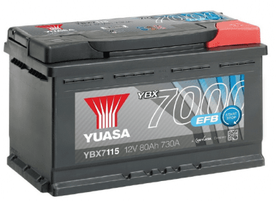 Autobaterie Yuasa YBX7000 EFB Start-Stop 12V, 85Ah, 760A, YBX7115